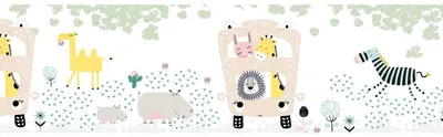 Imagen del producto de Profhome 403756-GU Empapelado con dibujo animales mate blanco amarillo 0,75 m2