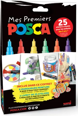 Zdjęcie produktu dla POSCA CF POSCA/6 002 Marker pigmentowy POSCA "Mes Premiers POSCA", zestaw 6 sztuk, asortyment