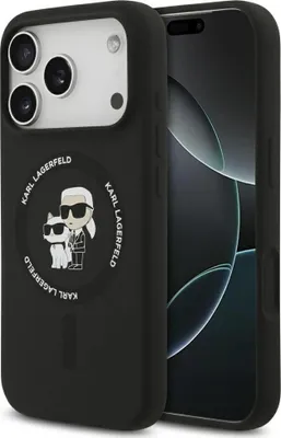 Produktbild von Fall Karl Lagerfeld Silikon Karl&Choupette Ring Magsafe tun Iphone 17 Pro Max - Czarne