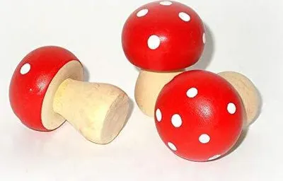 Produktbild von Fliegenpilz Dekopilz für Tischdekoration, 3,5 cm Durchmesser, 4 cm Höhe