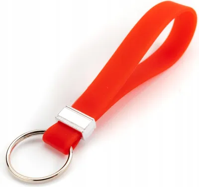 Produktbild von Silikon-Schlüsselanhänger, Autoschlüssel-Lanyard, Rot