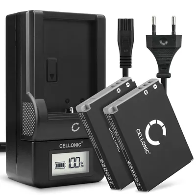 Image de CELLONIC 2x Batterie pour Appareil photo Compatible avec Canon PowerShot SX200 IS, PowerShot S100 (2011), PowerShot SX210 IS, NB-5L - (1120mAh, 3.7V) + Chargeur