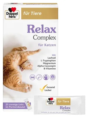 Produktbild von Doppelherz Relax Complex cremige Licks für Katzen, 25 St. Portionen