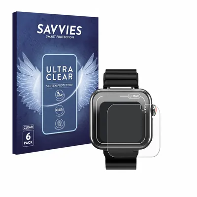 Produktbild von 6x Für Vtech Kidizoom Smartwatch MAX Schutzfolie Savvies Displayschutz Display Schutz Folie Klar Transparent