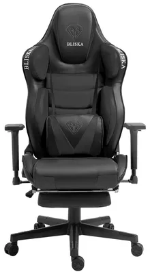 Produktbild von Chair Racing Chefsessel mit Sportsitz und ergonomsichen 4D-Armlehnen Schreibtischstuhl Drehstuhl,Farbe:Schwarz