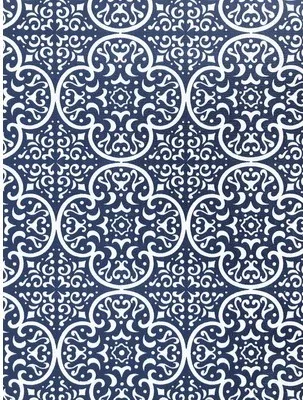 Produktbild von Bodenschutzmatte Vintage Floor Maroccan Tile dunkelblau 65x100 cm