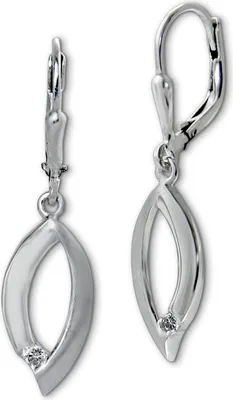 Image de SilberDream Femme Boucles d'oreilles Feuille Zirconia blanc Boucles d'oreilles Argent 925 D2SDO4380W
