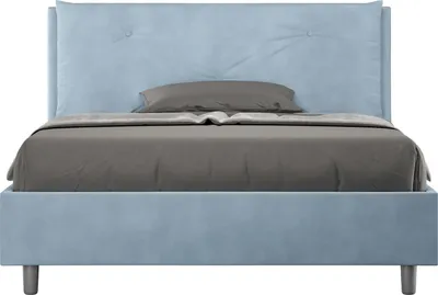 Produktbild von ITYHOME - Gepolstertes Bett mit Lattenrost 140x200 mit Mikrofaserbezug Himmelblau Appia Large