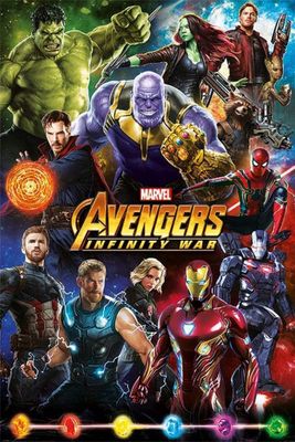Pyramída Avengers Infinity War Postavy Plagát 61x91,5cm.