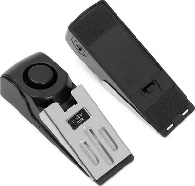 Obrázok produktu pre Kompaktný dverový zarážka Alarm, dverový klin Dverová poistka s 3 stupňami citlivosti, prenosný dverový alarm - SECUSTOP