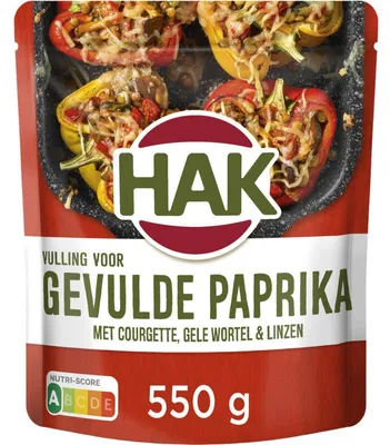 Immagine prodotto di Hak Uit de Oven Gevulde Paprika 550g – Fresco, aromatico, pronto per il forno e il microonde
