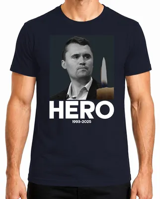 Zdjęcie produktu dla Koszulka męska Charlie Kirk Hero Rest in Peace Republican Advisor President, granatowy, L