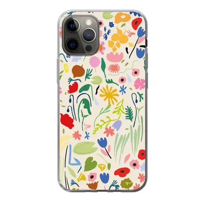 Produktbild von MuchoWow® Handyhülle Schutzhülle Hülle für iPhone 13 Pro Blumen - Muster - Pflanzen Silikon Softcase Handy Hülle - Handy-Tasche