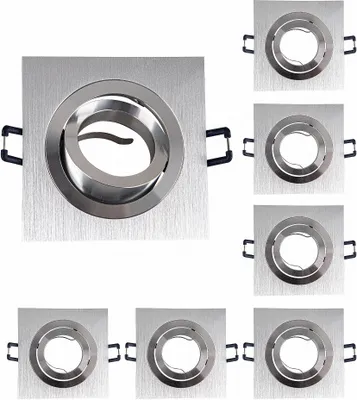 Produktbild von 6x Einbaurahmen MR16 SET 80mm inkl MR16 12V Fassung 6711