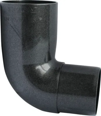 Produktbild von Marley Fallrohrbogen Kunststoff rund 87° anthrazit-metallic NW 75 mm