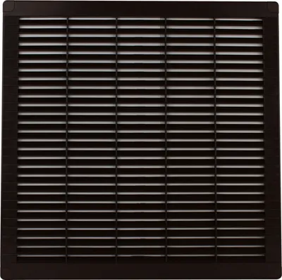 Produktbild von Lüftungsgitter Abluftgitter Lamellengitter Gitter Zuluft Abluft Belüftung Entlüftung Kunststoff eckig 350 x 350 mm braun