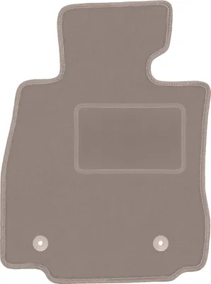 Produktbild von Fahrerfußmatte Velours beige passend für Mazda 2 III (2015-, Schrägheck) – mit Befestigungen – passgenau