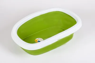 Produktbild von Katzentoilette Katzenschüssel Haustierschale Katzenklo Haustier-WC Haustier-Klo, Farbe:blau