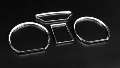Chrom Chromringe Tacho Ringe Tachochromringe SET für VW Polo 9N 2001-2005 – Produktansicht