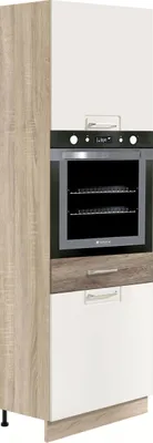 Productafbeelding van Ovenonderkast - ECONO 20D - Backofenumbauschrank 60 cm, wit hoogglans