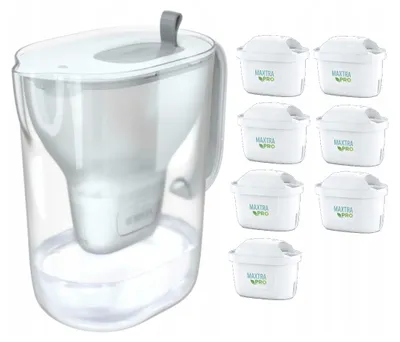 Produktbild von Filterkanne Brita Style XL 3,6 l mit 7 Kartuschen-Grau für Wasser im Alltag