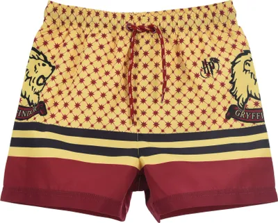 Produktbild von Harry Potter Gryffindor Kinder Badehose Jungen Badeshorts Schwimmhose Bermuda Shorts , Farbe:Gelb, Größe:140