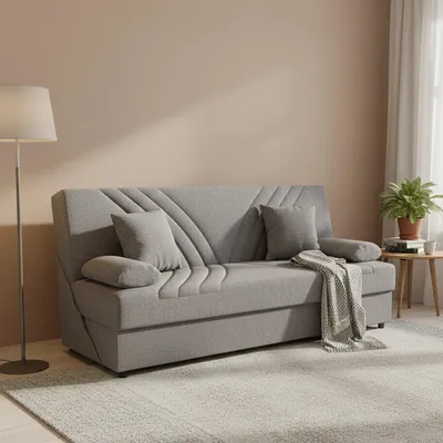 Immagine prodotto di Dmora Divano Letto 3 Posti Apicella 81x181 cm Nero, Contenitore Reclinabile