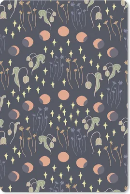 Produktbild von MuchoWow® Mauspad Mousepad Weltraum - Mond - Sterne - Blumen - Muster 18x27 cm - Mousepads - Maus Mat - Pad - Mausunterlage