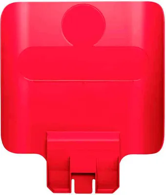 Produktbild von Hinweistafel für Rubbermaid Slim Jim Recycling-Station | HxBxT 36,2x30x4,4cm | Polypropylen | Rot