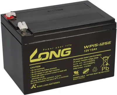 Produktbild von Kung Long WP15-12SE 12V 15Ah AGM – Ersatz für Panasonic LC-RA1215P1