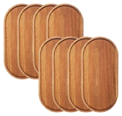 Produktbild von Set aus 8 Holzservierschalen für Snacks und Gerichte