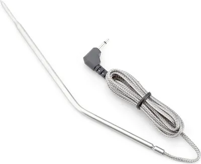 Produktbild von ThermoPro Ersatzsonde für Digitalthermometer gebogen, silber, schwarzer Stecker, 1St.