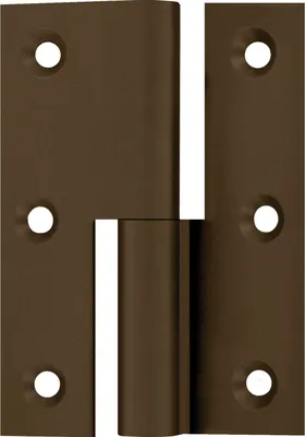 Produktbild von Möbelband Kröpfung B, Zylinderkopf links, 50x40 mm, Messing brüniert