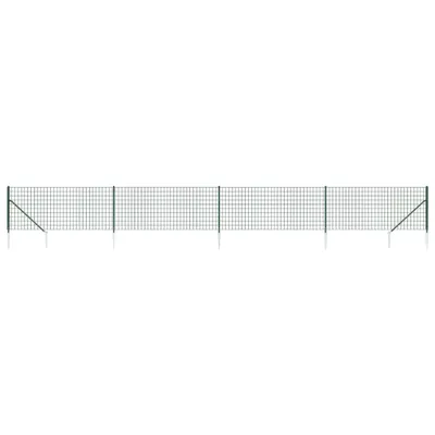 Immagine prodotto di vidaXL Recinzione in rete metallica con prese a terra verde 1x10 m