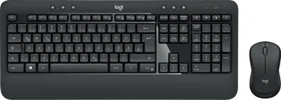 Produktbild von Logitech 920-008675, Kabellos, RF Wireless, Membran Key Switch, QWERTZ, Schwarz, Maus enthalten