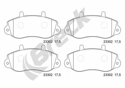 Produktbild von BRECK Bremsbeläge Satz Vorne Bremsklötze für RENAULT MASTER II Kasten (FD) 23302 00 703 00
