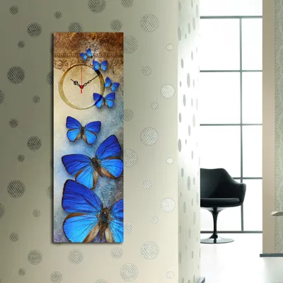 Produktbild von Opviq, 3090CS- CTY1620, Bunt, Wanduhren, 30 x 90, 100% Wildleder -Leinwand
