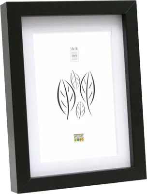 Image de Cadre en bois S40A noir 20x30 cm - 15x20 cm