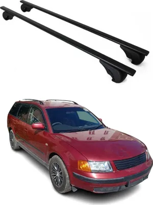 Obrázek produktu pro Příčné střešní nosiče pro VW Passat Variant 1997–2005, černá ocel