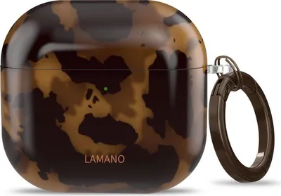 Image de Housse de protection pour Apple AirPods 4, Tech-Protect Lamano, marron avec panthère