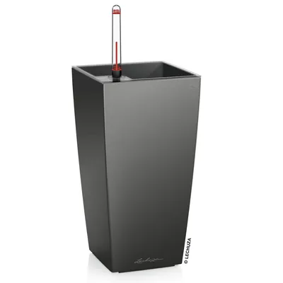 Obrázok produktu pre LECHUZA® Kvetináče MAXI-CUBI antracitová metalíza All-in-One