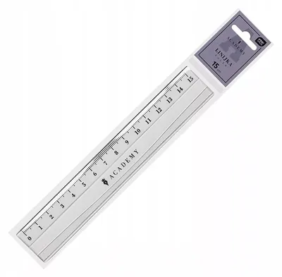Imagen del producto de Regla de plástico para uso escolar, 15 cm