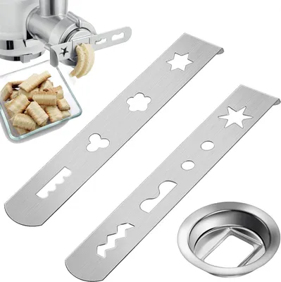 Obrázek produktu pro Nerezový nástavec na těsto pro mlýnek na maso a výrobník sušenek, 8 tvarů, kompatibilní s modely KitchenAid 5, 8 a 10 kusů