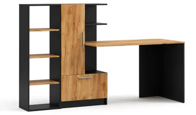Immagine prodotto di Scrivania con ripiani Vicco Tomy Antracite/Rovere dorato 150 x 59 cm Set di 2, Model 59184