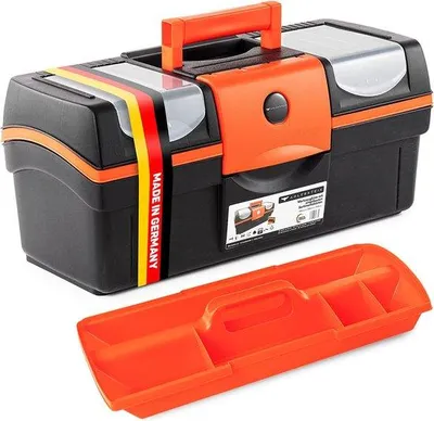 Produktbild von Famanu Werkzeugkiste leer groß 55x24x25cm mit 2 Aufbewahrungsboxen