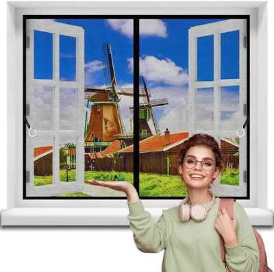 Imagen del producto de Puerta mosquitera magnética, 85x180 cm, con apertura automática, protección contra insectos, color