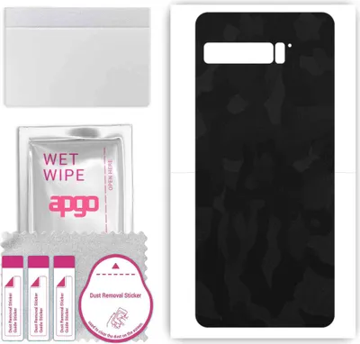 Produktbild von apgo Rückseite Schutzfolie, Skin, kompatibel mit Asus ROG Phone 3, Hinten Displayschutzfolie aus Vinylfolie, kratzfest, einfache Montage - Schwarzes Tarnmuster