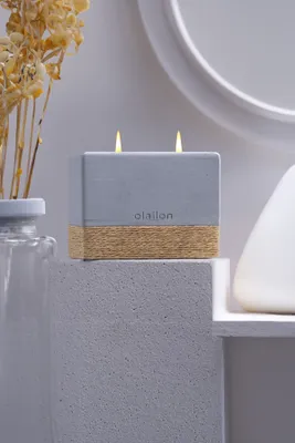 Image de Evila Originals, Harmony - Grey, bougie, gris, BÉTON / CORDE, 11,5 x 4,5 x 8 cm