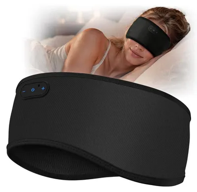 Produktbild von Schlafkopfhörer Bluetooth Sport Stirnband 15h Akku und HiFi-Stereo Kobalt-Schwarz