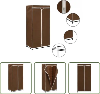 Image de The Living Store Armoire brun 75×50×160 cm
